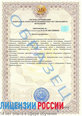 Образец сертификата соответствия (приложение) Демидово Сертификат ISO 27001
